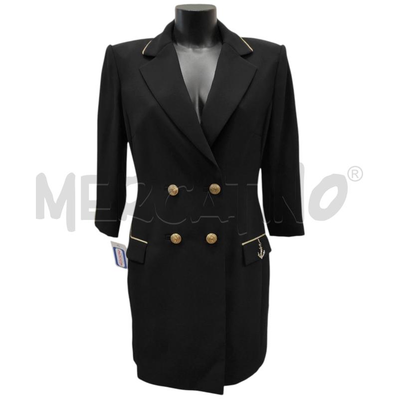 VESTITO DONNA ELISABETTA FRANCHI NERO GIACCA DETTAGLI NAUTICI TG. 46 | Mercatino dell'Usato Salerno torrione 1