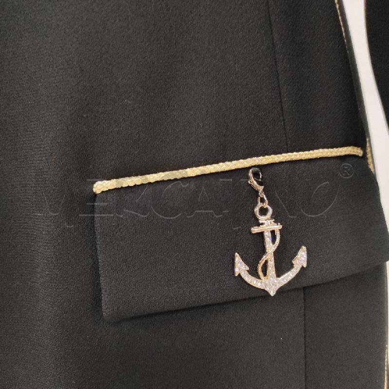VESTITO DONNA ELISABETTA FRANCHI NERO GIACCA DETTAGLI NAUTICI TG. 46 | Mercatino dell'Usato Salerno torrione 3