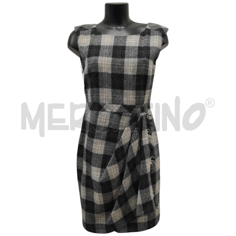 VESTITO DONNA INTREND A QUANDRI GRIGIO TG 42 | Mercatino dell'Usato Salerno torrione 1