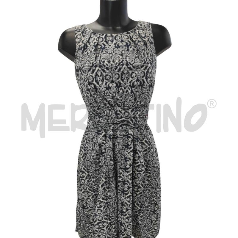 VESTITO DONNA INTREND BLU FIORI BIANCHI TG. 42 | Mercatino dell'Usato Salerno torrione 1