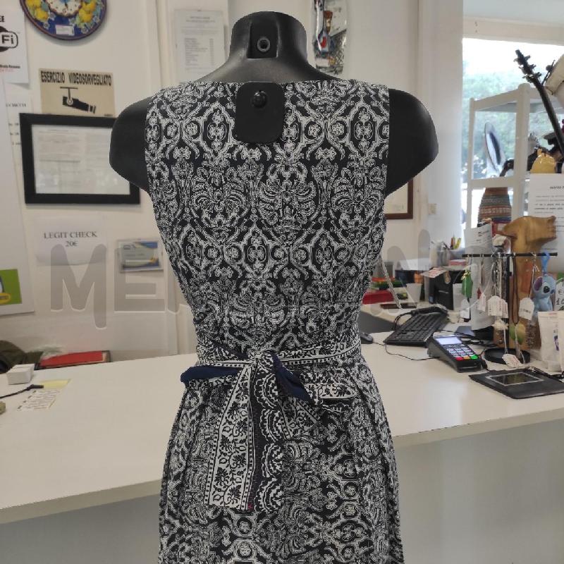 VESTITO DONNA INTREND BLU FIORI BIANCHI TG. 42 | Mercatino dell'Usato Salerno torrione 2