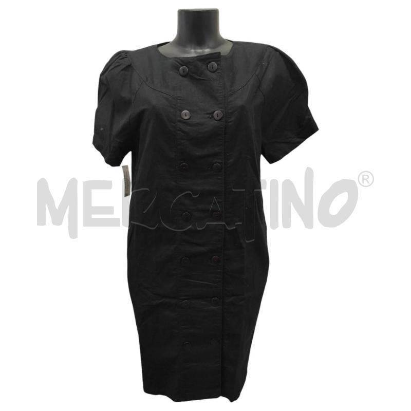 VESTITO DONNA INTREND NERO DOPPIO BOTTONE TG. 44  | Mercatino dell'Usato Salerno torrione 1