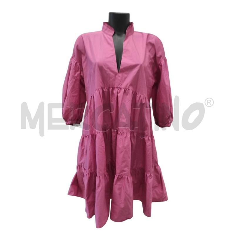 VESTITO DONNA INTREND ROSA MANICHE SBUFFO BALZE TG. 44 | Mercatino dell'Usato Salerno torrione 1