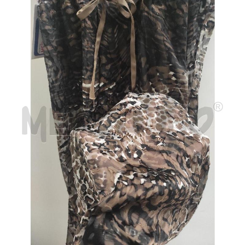 VESTITO DONNA LIU JO MARRONE FANTASIA BRETELLE PAILETTES TG.40 | Mercatino dell'Usato Salerno torrione 3