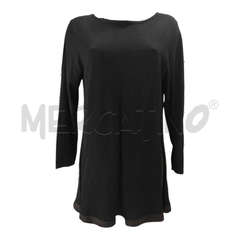 VESTITO DONNA LUISA SPAGNOLI NERO E MARRONE LUREX TG. 48 | Mercatino dell'Usato Salerno torrione 1