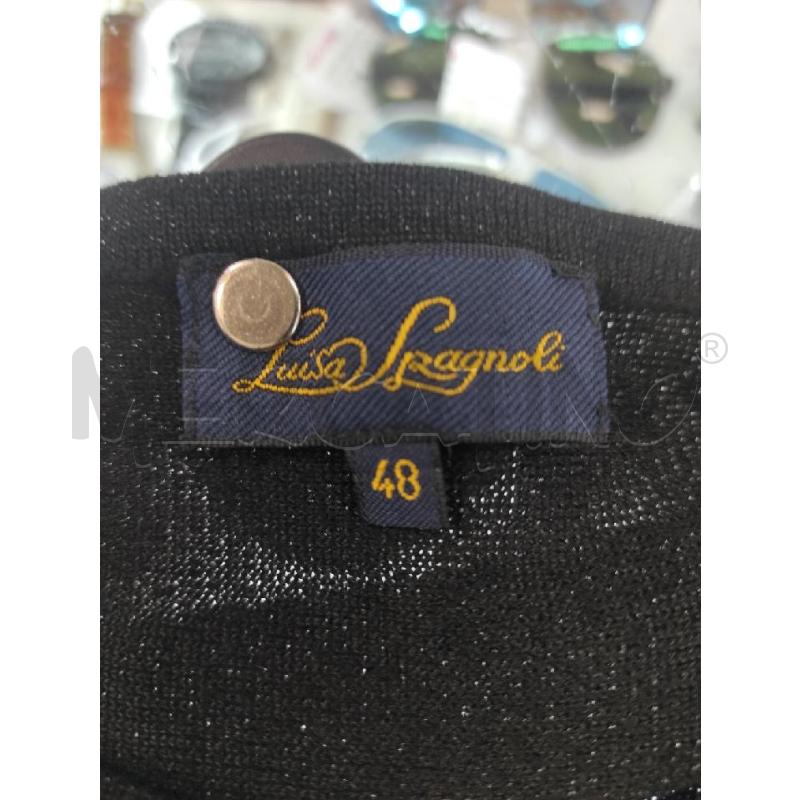 VESTITO DONNA LUISA SPAGNOLI NERO E MARRONE LUREX TG. 48 | Mercatino dell'Usato Salerno torrione 3