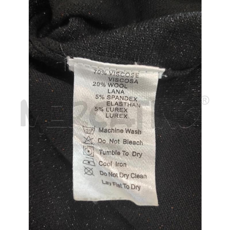 VESTITO DONNA LUISA SPAGNOLI NERO E MARRONE LUREX TG. 48 | Mercatino dell'Usato Salerno torrione 4