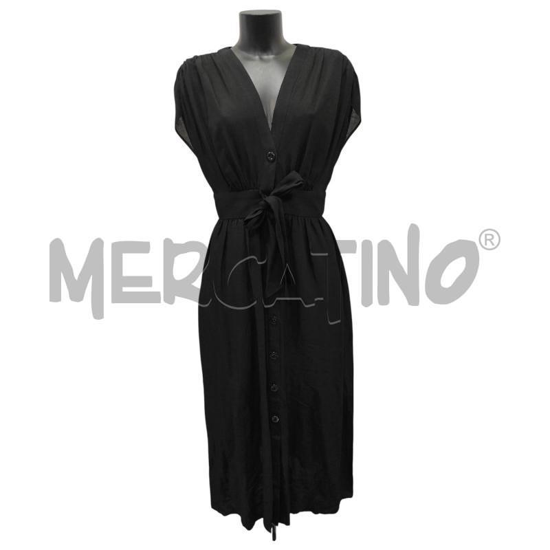 VESTITO DONNA LUISA SPAGNOLI NERO LINO TG. 40 | Mercatino dell'Usato Salerno torrione 3