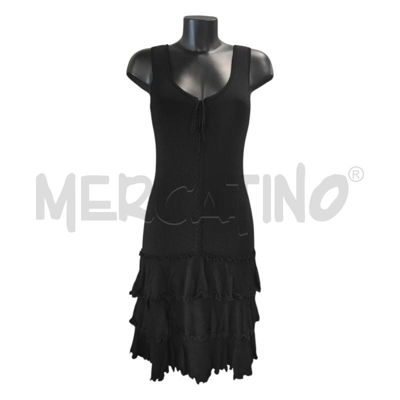 VESTITO DONNA LUISA SPAGNOLI NERO SMANICATO TG. M | Mercatino dell'Usato Salerno torrione 1