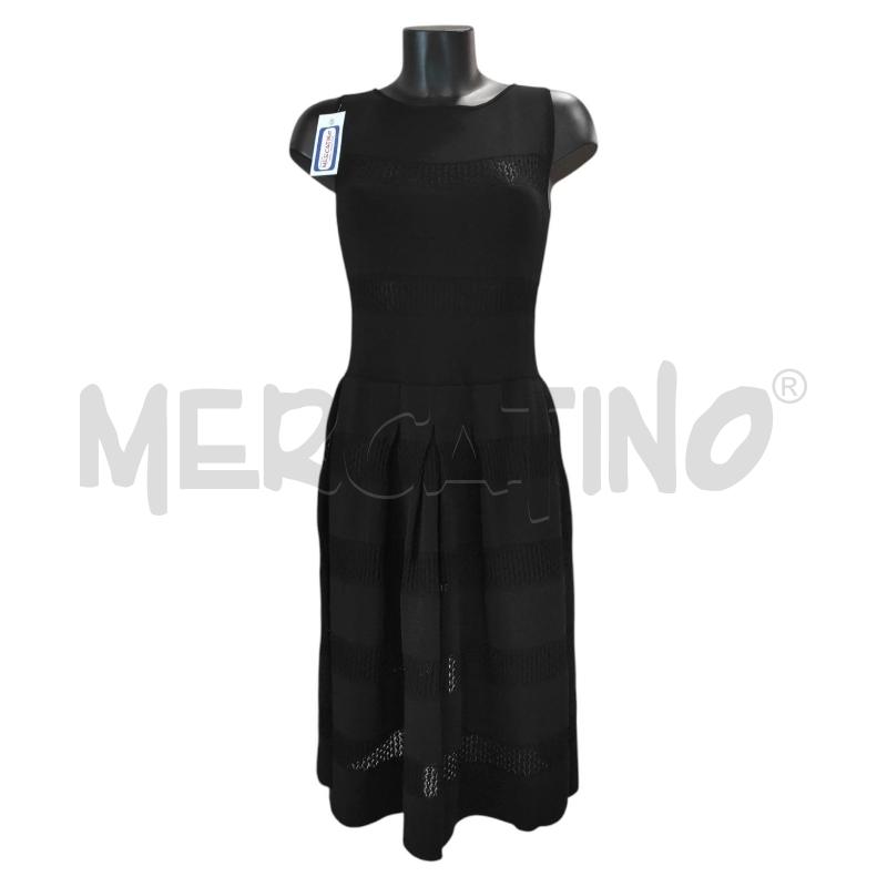 VESTITO DONNA LUISA SPAGNOLI NERO TRAFORATO TG. U  | Mercatino dell'Usato Salerno torrione 1