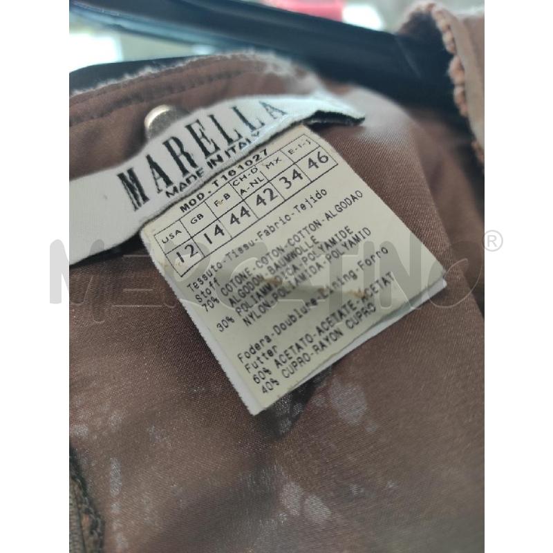 VESTITO DONNA MARELLA MARRONCINO CROCHET FIORI TG. 42 | Mercatino dell'Usato Salerno torrione 3