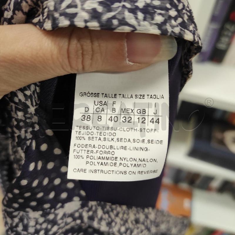 VESTITO DONNA MARELLA VIOLA POIS E FIORI SETA G. 44 | Mercatino dell'Usato Salerno torrione 4