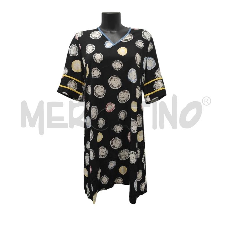 VESTITO DONNA PENNYBLACK NERO CON PALLE BIANCHE TG. 46 | Mercatino dell'Usato Salerno torrione 1