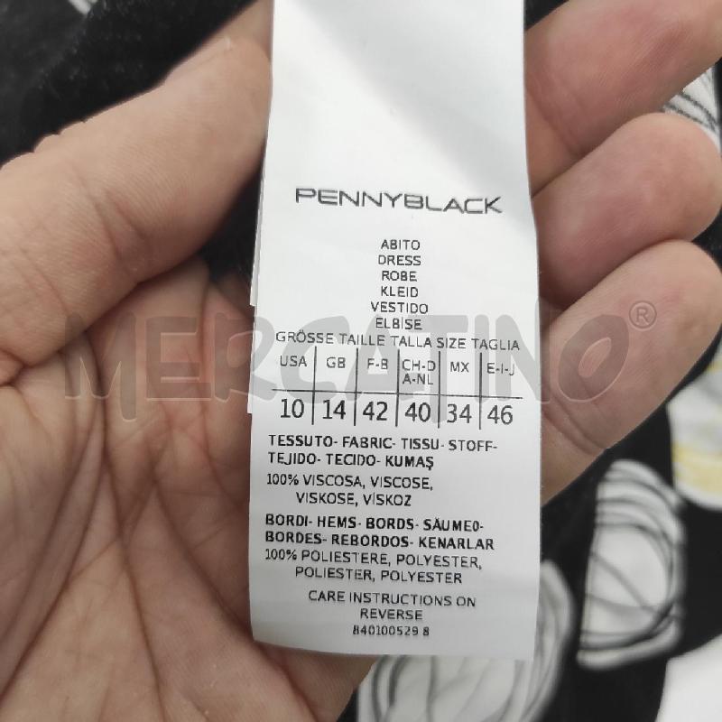 VESTITO DONNA PENNYBLACK NERO CON PALLE BIANCHE TG. 46 | Mercatino dell'Usato Salerno torrione 2