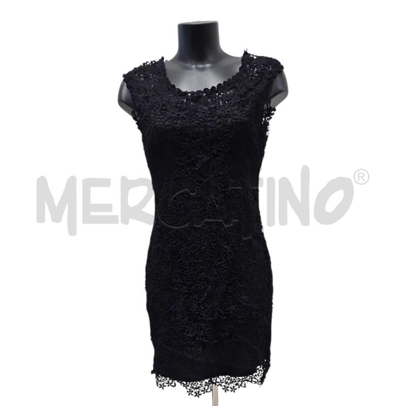 VESTITO DONNA SANDRO FERRONE NERO PIZZO SMANICATO TG. L | Mercatino dell'Usato Salerno torrione 1