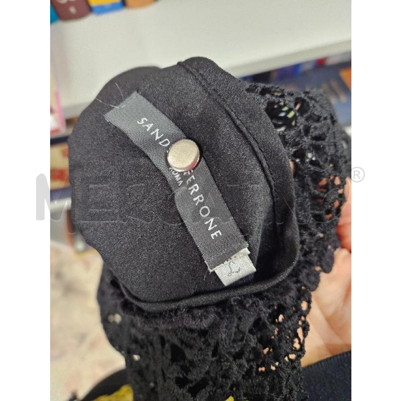VESTITO DONNA SANDRO FERRONE NERO PIZZO SMANICATO TG. L | Mercatino dell'Usato Salerno torrione 3
