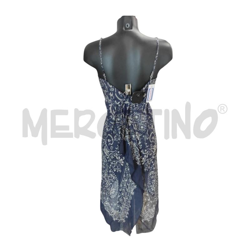 VESTITO DONNA SEVENTY BLU FIORI GRIGI TG. 44 RAMIE | Mercatino dell'Usato Salerno torrione 2
