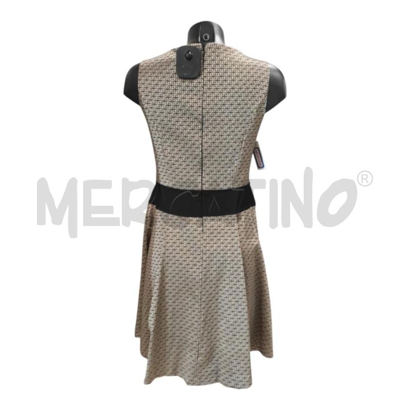VESTITO DONNA SOPHIE JACQUELINE BEIGE NERO LOGATO TG 44 | Mercatino dell'Usato Salerno torrione 2