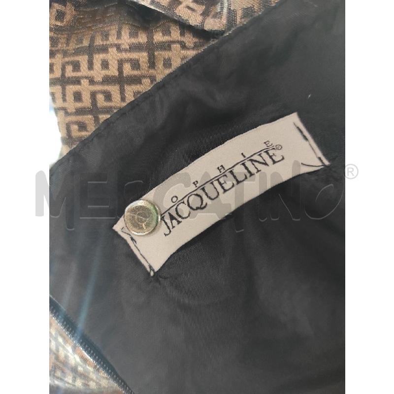 VESTITO DONNA SOPHIE JACQUELINE BEIGE NERO LOGATO TG 44 | Mercatino dell'Usato Salerno torrione 3