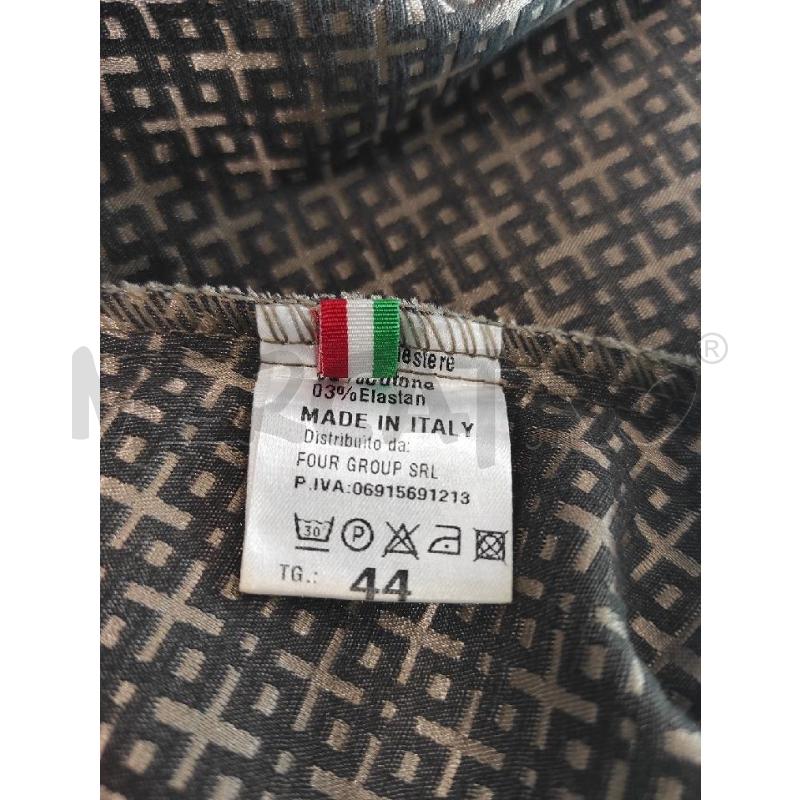VESTITO DONNA SOPHIE JACQUELINE BEIGE NERO LOGATO TG 44 | Mercatino dell'Usato Salerno torrione 4