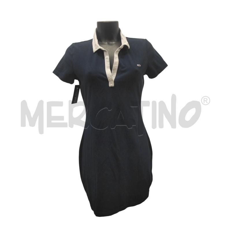 VESTITO DONNA TOMMY HILFIGER BLU COLLETTO BIANCO  TG. L  | Mercatino dell'Usato Salerno torrione 1