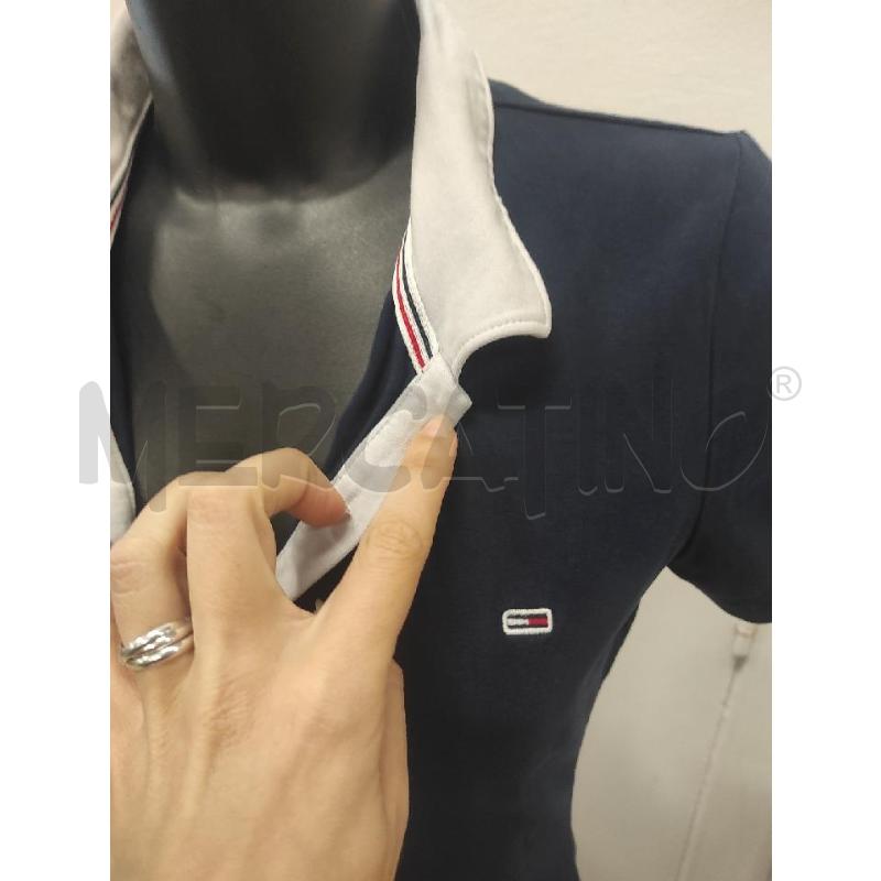 VESTITO DONNA TOMMY HILFIGER BLU COLLETTO BIANCO  TG. L  | Mercatino dell'Usato Salerno torrione 2