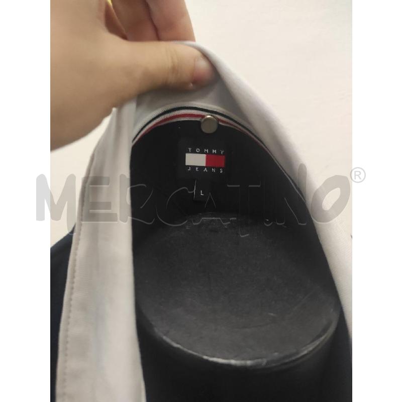 VESTITO DONNA TOMMY HILFIGER BLU COLLETTO BIANCO  TG. L  | Mercatino dell'Usato Salerno torrione 3