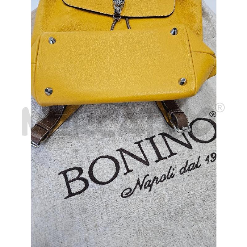 ZAINO DONNA BONINO PELLE GIALLO E CUOIO TECLA | Mercatino dell'Usato Salerno torrione 5