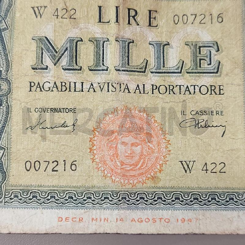 BANCONOTA MILLE LIRE DI CARTA 14 AGOSTO 1947 | Mercatino dell'Usato Salerno 2
