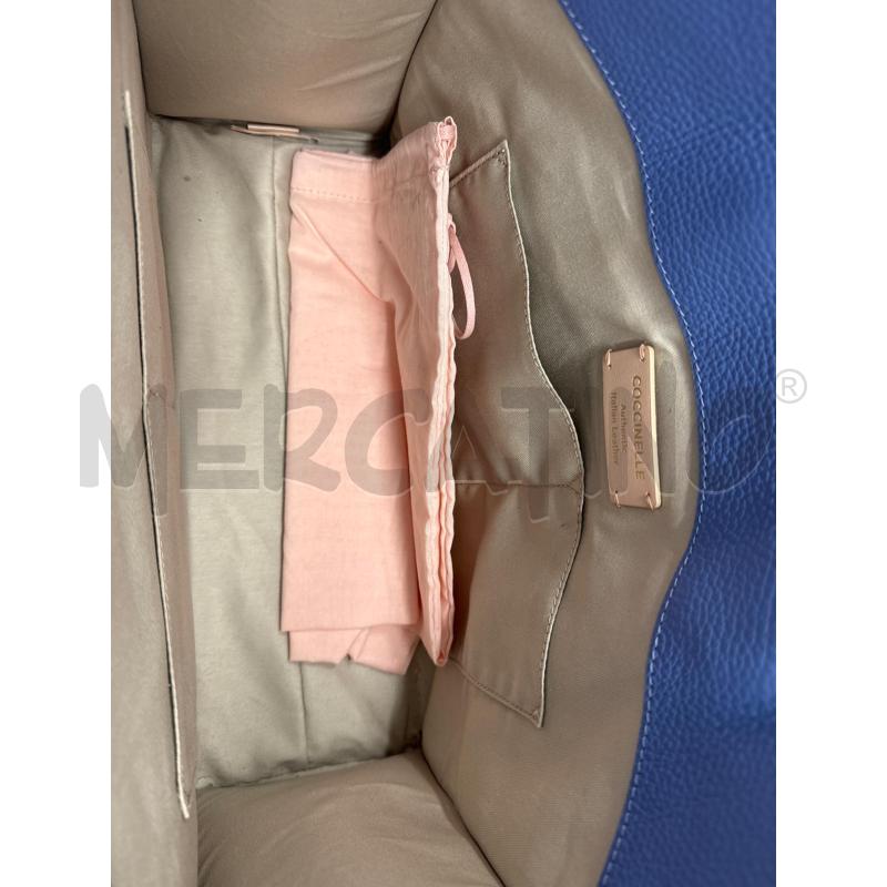 BORSA DONNA COCCINELLE CELESTE SHOPPING BAG | Mercatino dell'Usato Salerno 3
