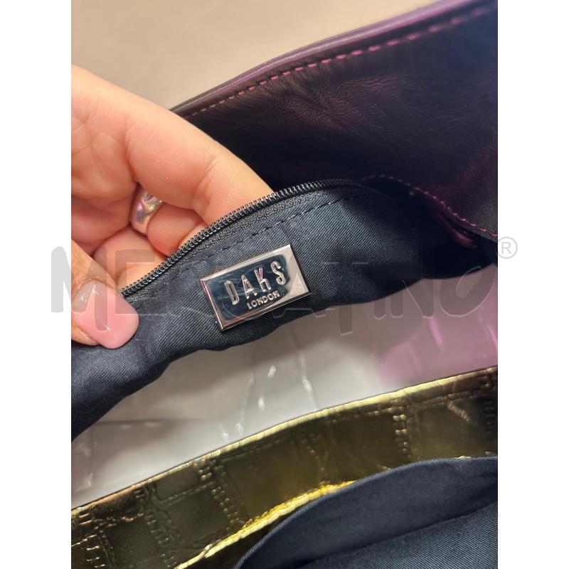 BORSA DONNA DAKS PELLE MARRONE FANTASIA QUADRI | Mercatino dell'Usato Salerno 3