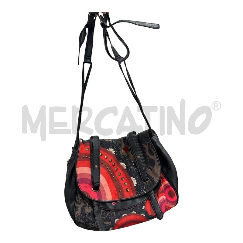BORSA DONNA DESIGUAL NERA ROSSA FANTASIA | Mercatino dell'Usato Salerno 1