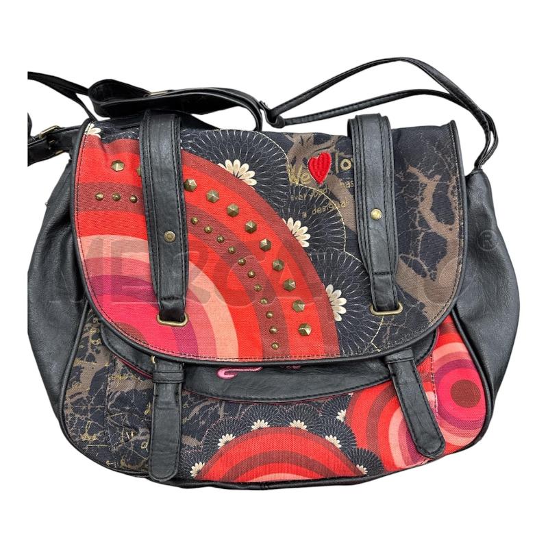BORSA DONNA DESIGUAL NERA ROSSA FANTASIA | Mercatino dell'Usato Salerno 2