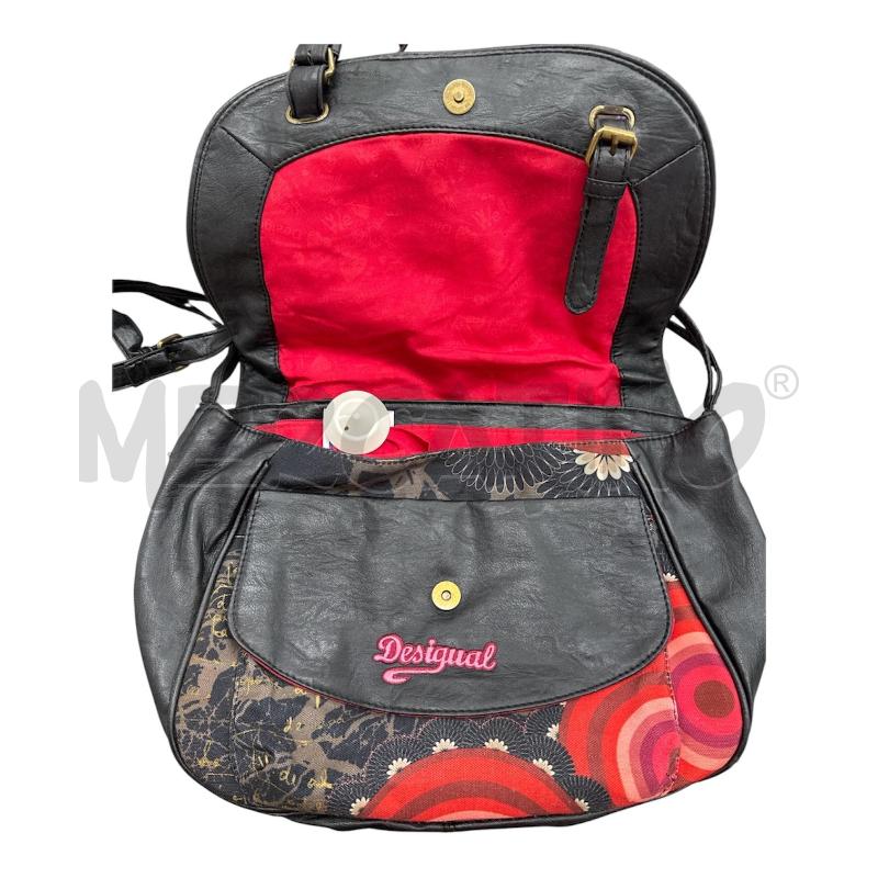 BORSA DONNA DESIGUAL NERA ROSSA FANTASIA | Mercatino dell'Usato Salerno 3
