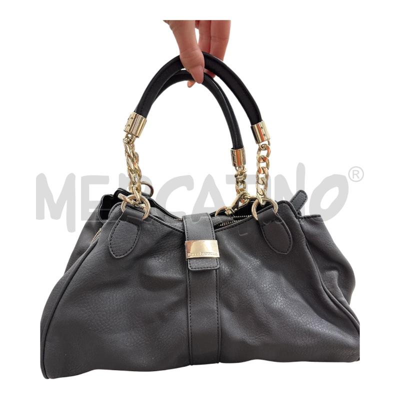 BORSA DONNA ROCCO BAROCCO NERO GANCIO DORATO | Mercatino dell'Usato Salerno 1