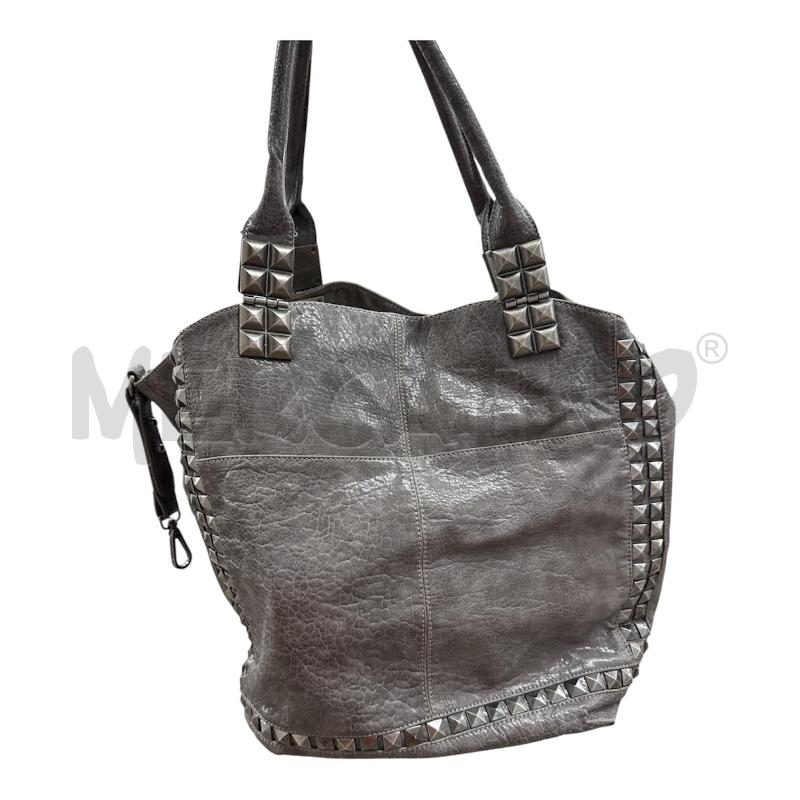BORSA DONNA STEFANEL GRIGIA PELLE  | Mercatino dell'Usato Salerno 2