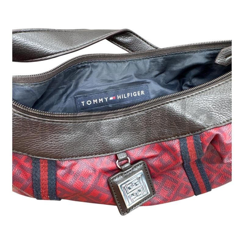 BORSA DONNA TOMMY HILFIGER VIOLA ROSSA MARROE  | Mercatino dell'Usato Salerno 2