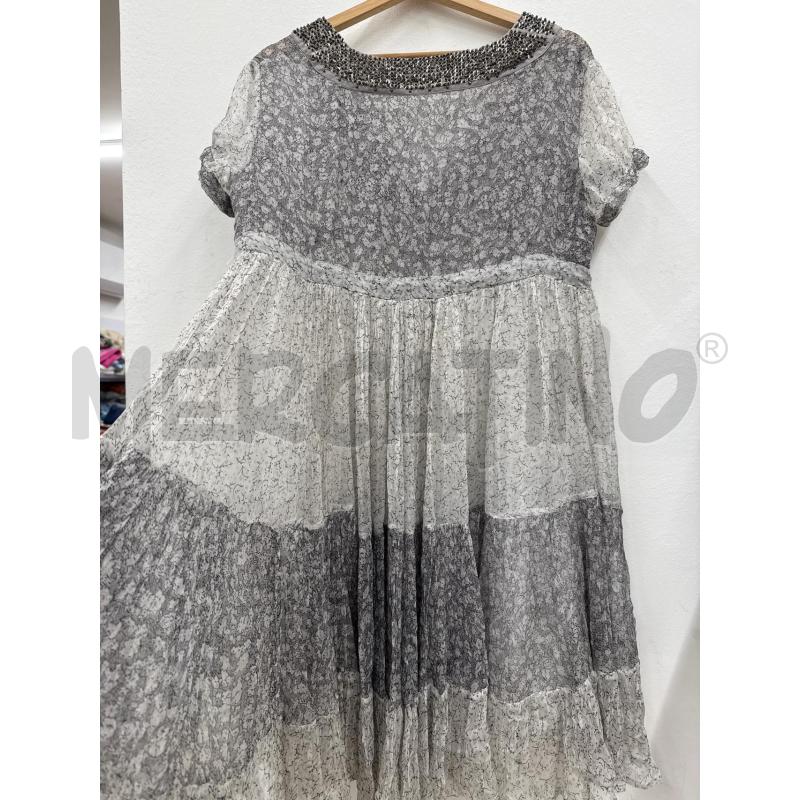 CAFTANO DONNA TWIN SET BALZE GRIGIO APPLICAZIONI SCOLLO V  | Mercatino dell'Usato Salerno 4