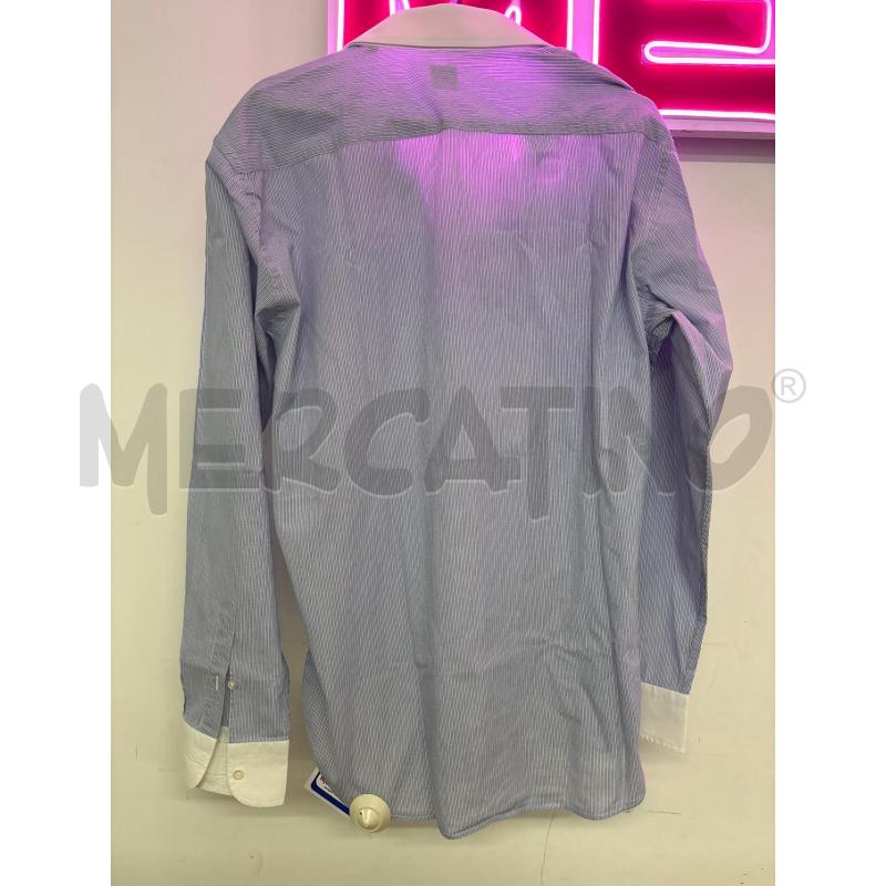 CAMICIA UOMO BAGUTTA CELESTE COLLETTO BIANCO | Mercatino dell'Usato Salerno 4