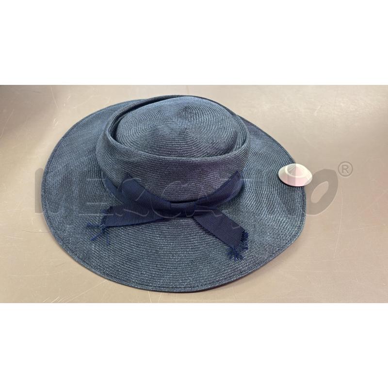 CAPPELLO DONNA BORSALINO PAGLIA BLU  | Mercatino dell'Usato Salerno 1
