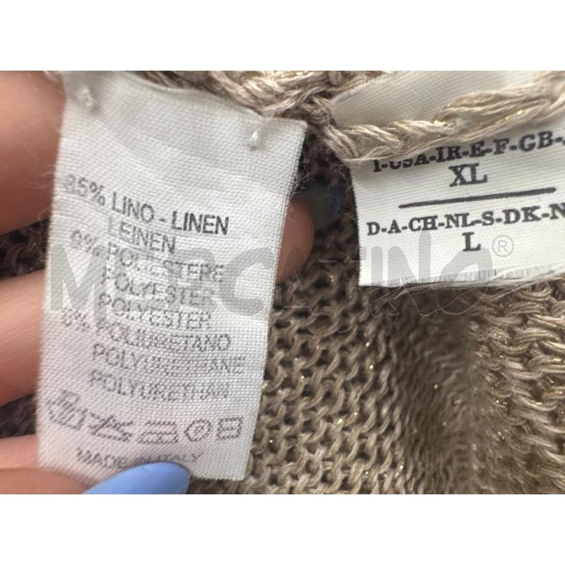 CARDIGAN DONNA RIVAMONTI BEIGE LINO | Mercatino dell'Usato Salerno 4