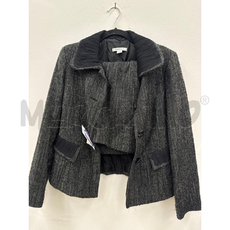COMPLETO DONNA MARELLA GIACCA+GONNA SPIGATA NERA BEIGE | Mercatino dell'Usato Salerno 1