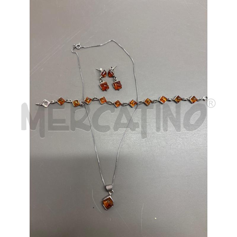 COMPLETO DONNA ORECC+BRACC+CIONDOLO 1 PIETRA MANCANTE | Mercatino dell'Usato Salerno 1
