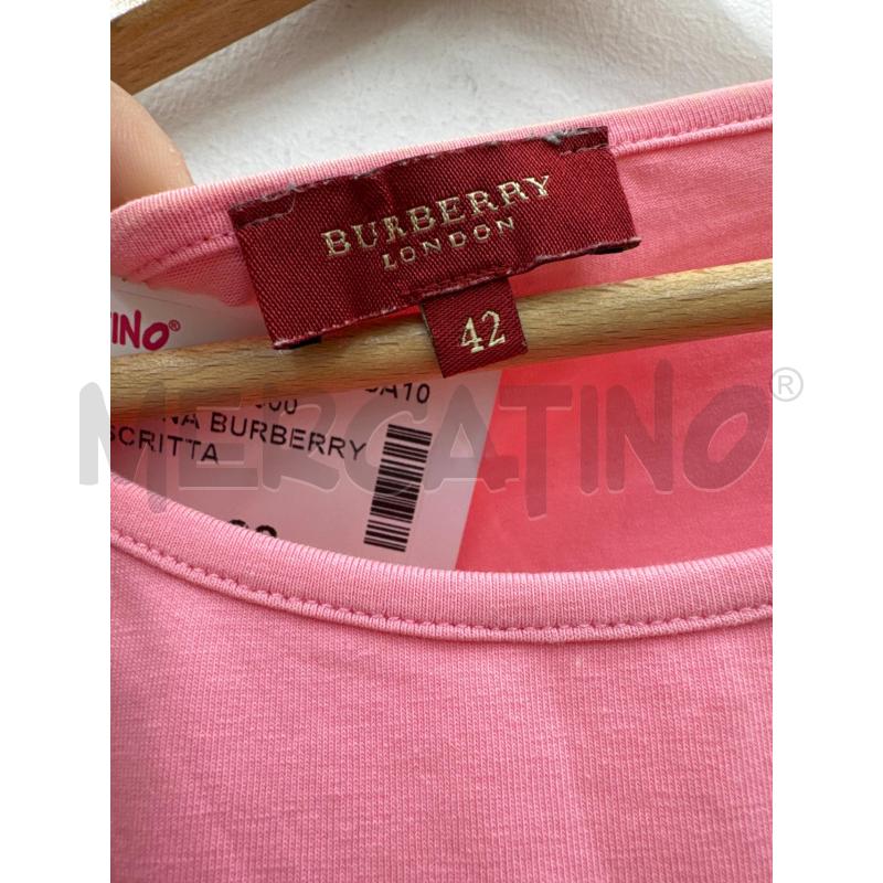 MAGLIA DONNA BURBERRY FUCSIA SCRITTA STRASS  | Mercatino dell'Usato Salerno 2
