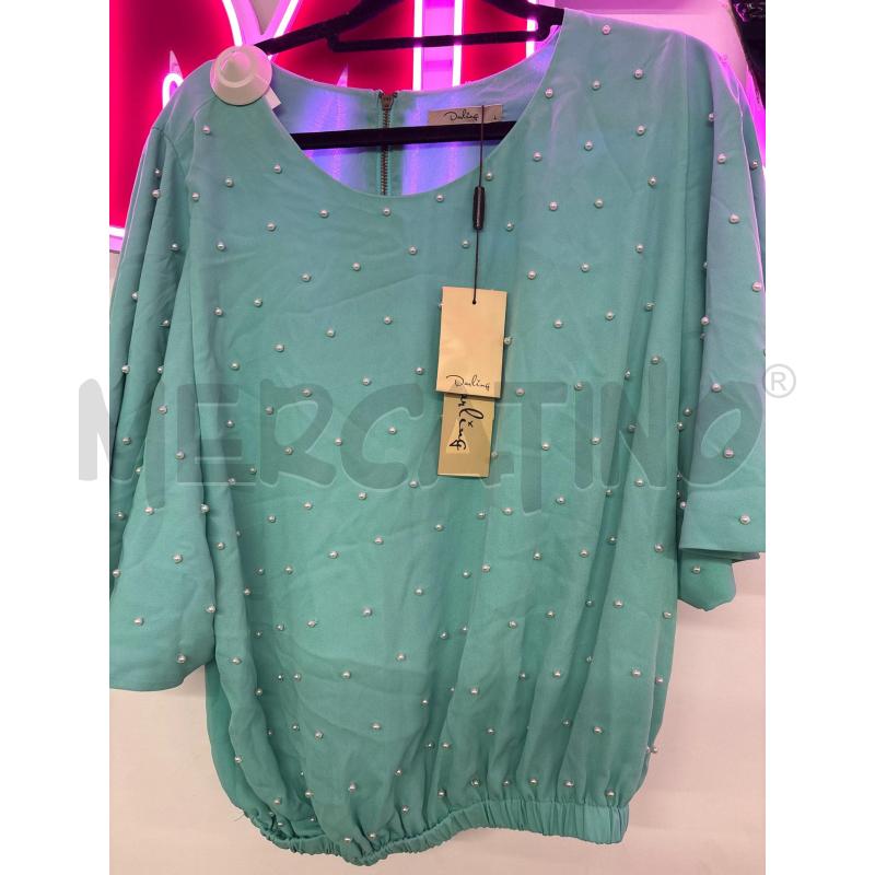 MAGLIA DONNA DARLING VERDE ACQUA PERLINE | Mercatino dell'Usato Salerno 2