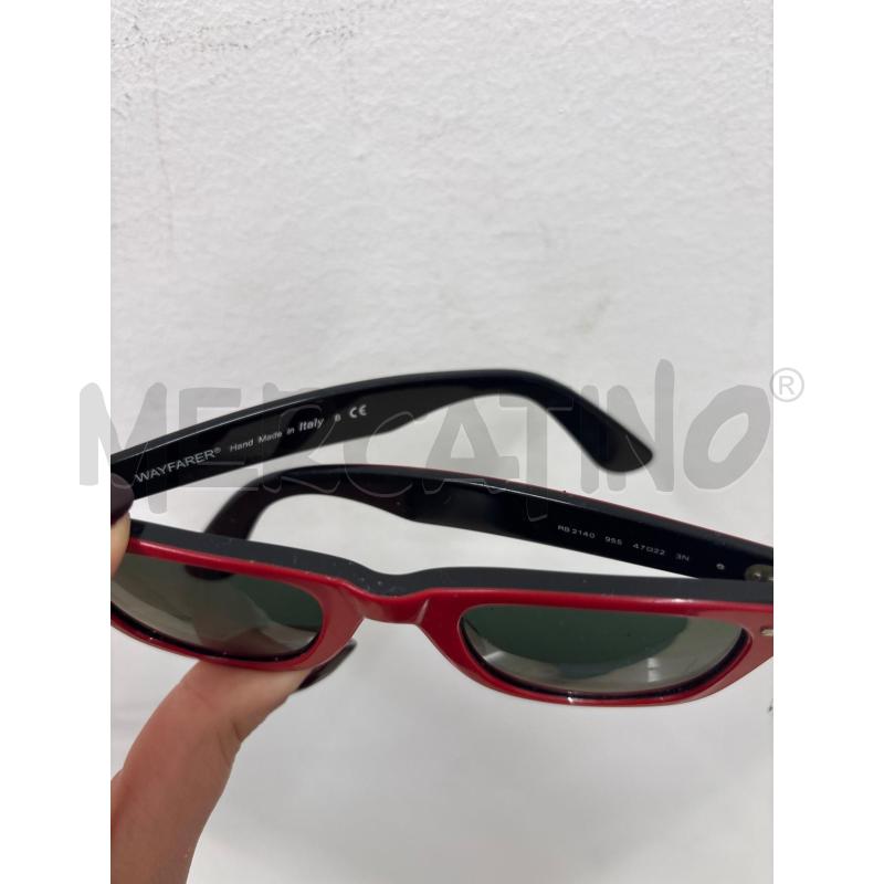 OCCHIALI BAMBINO RAY BAN ROSSI NERI  | Mercatino dell'Usato Salerno 3