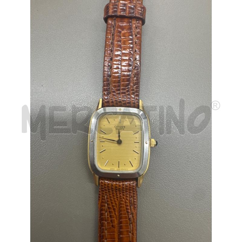 OROLOGIO DA POLSO CITIZEN 12 QUARTZ CINTURINO MARRONE | Mercatino dell'Usato Salerno 1