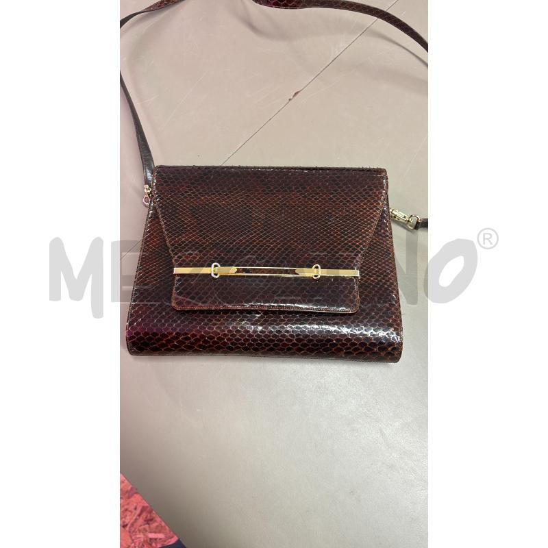 POCHETTE PELLETTERIE SALVATI MARRONE  | Mercatino dell'Usato Salerno 1