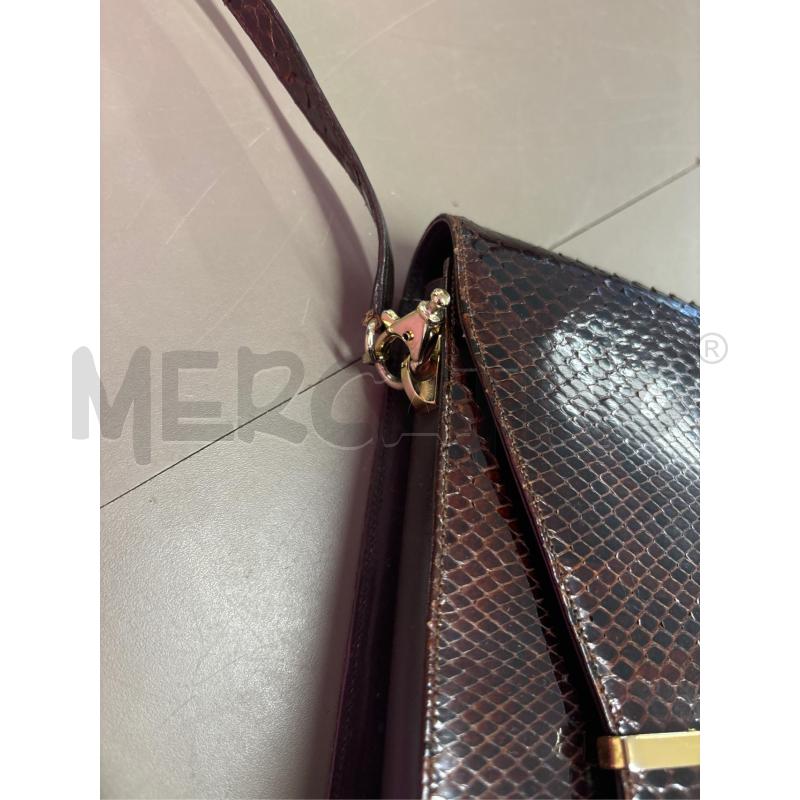POCHETTE PELLETTERIE SALVATI MARRONE  | Mercatino dell'Usato Salerno 3