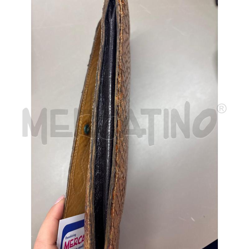 POCHETTE VINTAGE MARRONE PELLE  | Mercatino dell'Usato Salerno 4